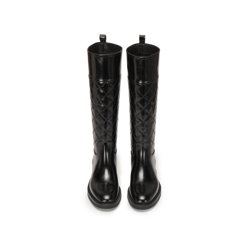 思加图2025冬季新款英伦风骑士靴长靴高筒靴时装靴女靴子Z0522DG5