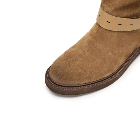 思加图2025冬季新款复古西部靴牛仔靴中高靴时装靴女靴子Y5916DS5