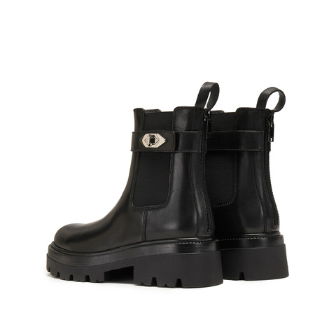 思加图2025冬季新款复古切尔西靴烟筒靴中靴时装靴女靴EIW01DZ5