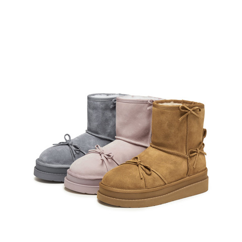 思加图2025冬季新款雪菲菲保暖雪地靴厚底增高短靴女靴子EIY07DD5