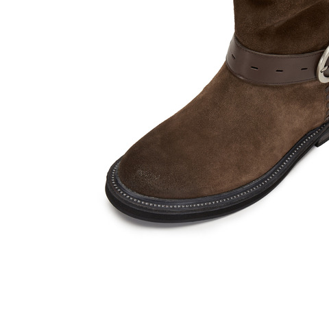 思加图2025冬季新款复古西部靴牛仔靴中高靴时装靴女靴子Y5916DS5