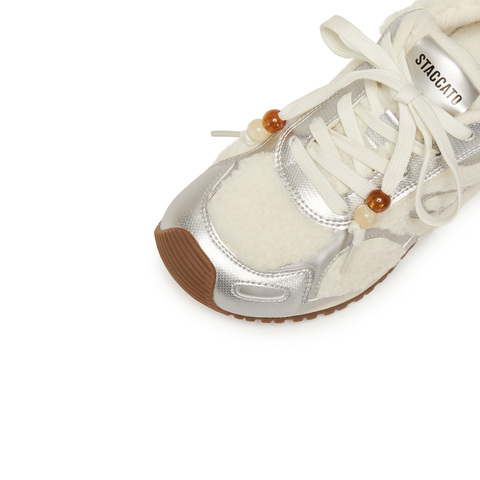 思加图2025冬季新款复古毛毛鞋加绒保暖休闲鞋平底鞋女鞋J2570DM5