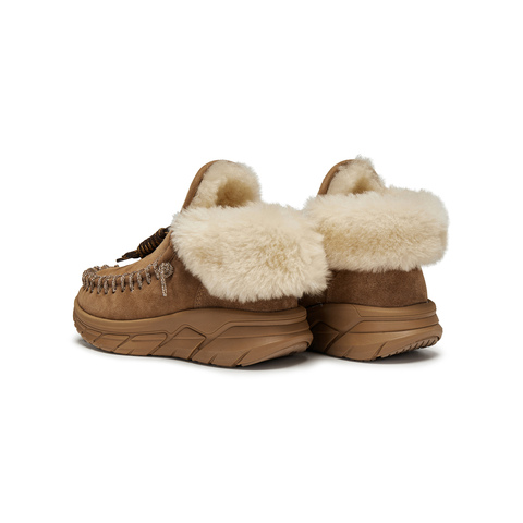 思加图2025冬季新款复古雪地靴保暖低靴短靴厚底增高女靴S6030DD5