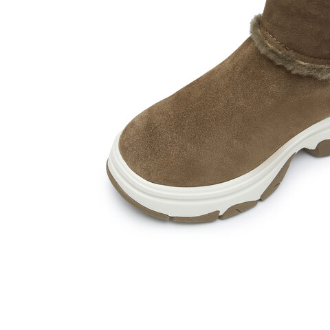 思加图2025冬季新款复古雪地靴中靴厚底增高保暖时装靴女靴Y1116DZ5