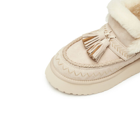 思加图2025冬季新款雪顶松松雪地靴保暖短靴厚底增高时装靴女靴D1124DD5