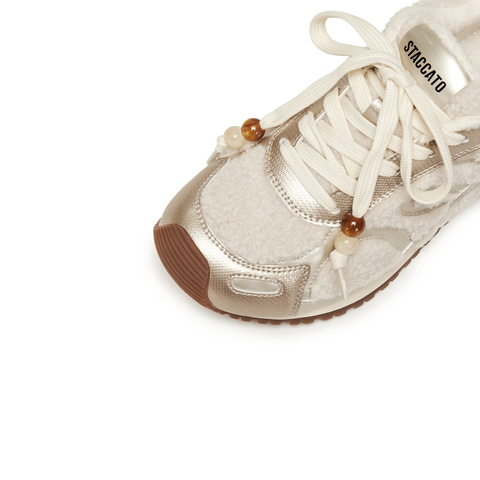 思加图2025冬季新款复古毛毛鞋加绒保暖休闲鞋平底鞋女鞋J2570DM5