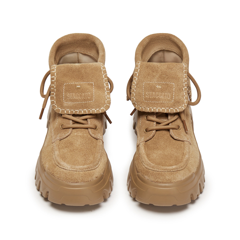 思加图2025冬季新款高岭之歌工装靴运动靴中靴厚底女户外EIX01DZ5