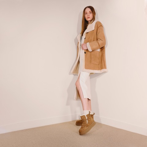 思加图2025冬季新款复古雪地靴毛里保暖短靴厚底增高女靴J5506DD5