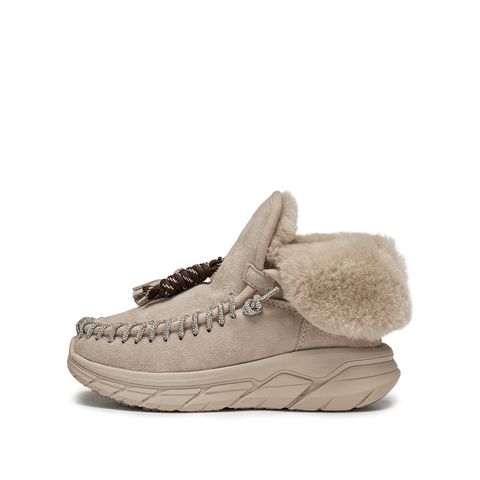 思加图2025冬季新款复古雪地靴保暖低靴短靴厚底增高女靴S6030DD5