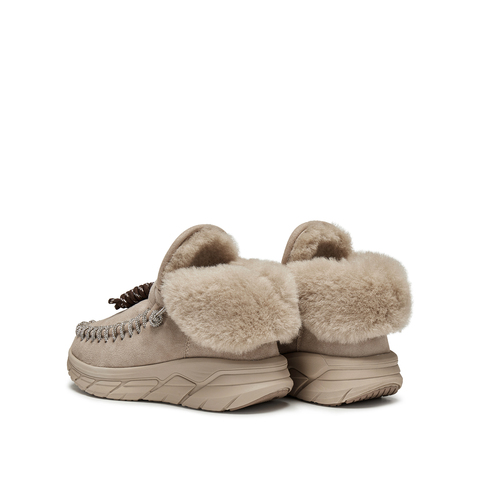 思加图2025冬季新款复古雪地靴保暖低靴短靴厚底增高女靴S6030DD5