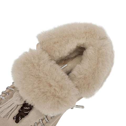 思加图2025冬季新款复古雪地靴保暖低靴短靴厚底增高女靴S6030DD5