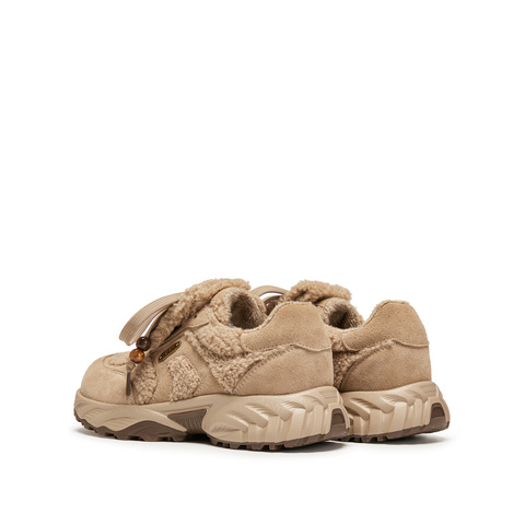 思加图2025冬季新款毛毛鞋保暖厚底增高运动休闲鞋女鞋子J5925DM5