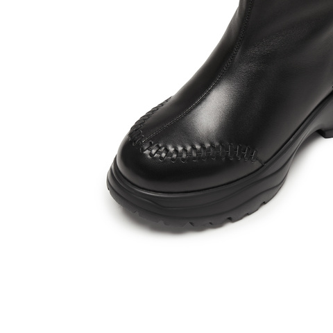 思加图2025冬季新款复古雪地靴保暖中靴厚底时装靴女靴子Y2525DZ5