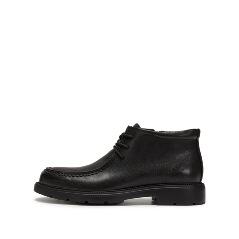 思加图2025冬季新款理查德马丁靴短靴复古低靴粗跟男靴子H1547DD5