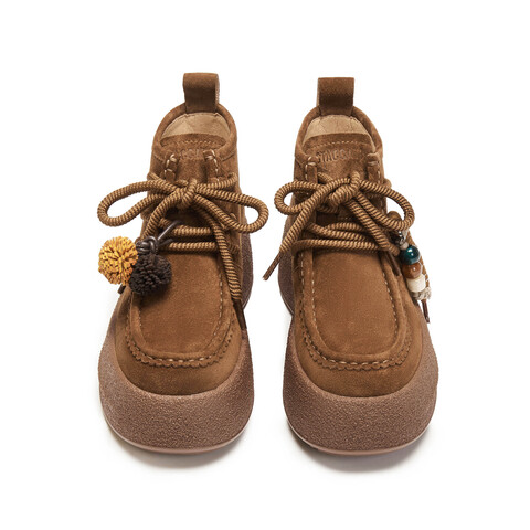 思加图2025冬季新款复古运动靴短靴厚底增高时装靴女靴子J0262DD5