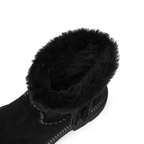 思加图2025冬季新款复古雪地靴加绒保暖中筒时装靴女靴子B5620DZ5