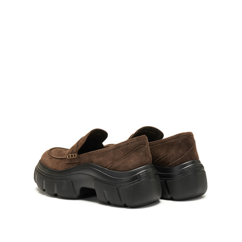 思加图2025春季英伦风乐福鞋一脚蹬厚底增高单鞋女鞋ESF24AA5