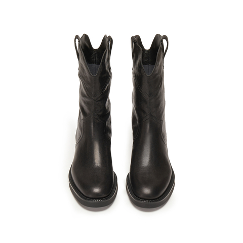 思加图2025冬季新款乌托邦西部靴牛仔靴中靴时装靴女靴子Z0521DZ5