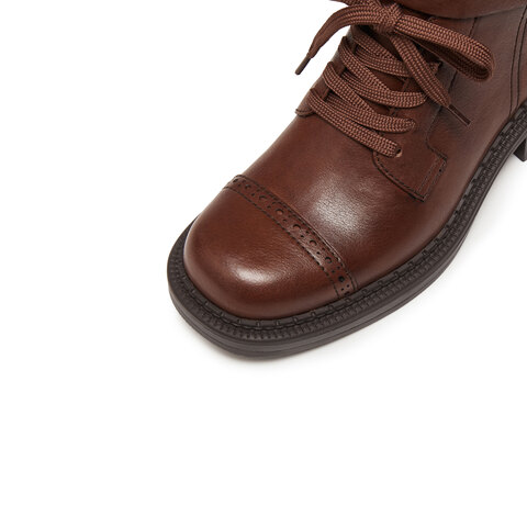 思加图2025冬季新款玫瑰鼓手马丁靴中靴厚底时装靴女靴子EIH02DZ5