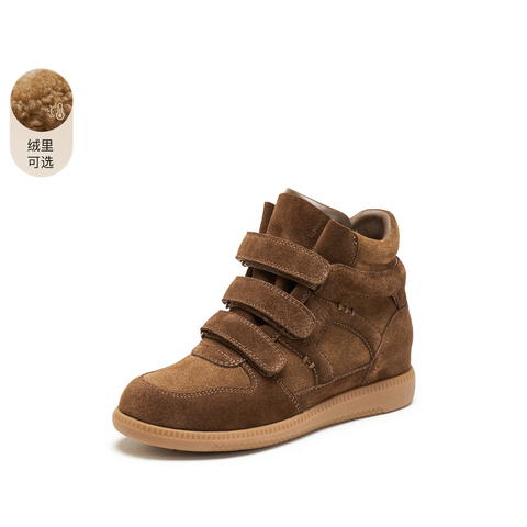思加图2025冬季新款复古运动靴短靴加绒保暖时装靴女靴子L2088DD5