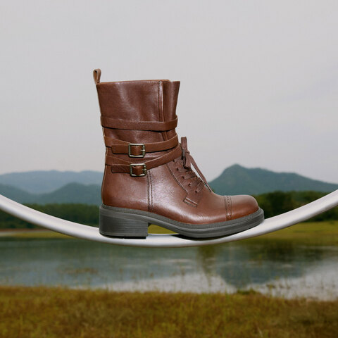 思加图2025冬季新款玫瑰鼓手马丁靴中靴厚底时装靴女靴子EIH02DZ5