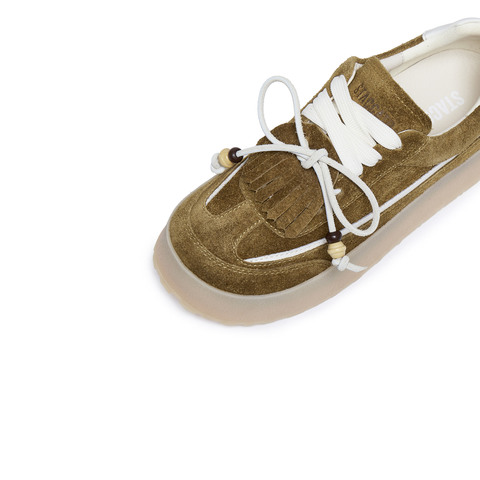 思加图2025秋季新款复古德训鞋厚底增高板鞋运动休闲鞋女C6946CM5