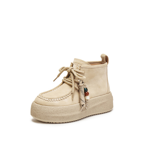 思加图2025冬季新款复古运动靴短靴厚底增高时装靴女靴子J0262DD5