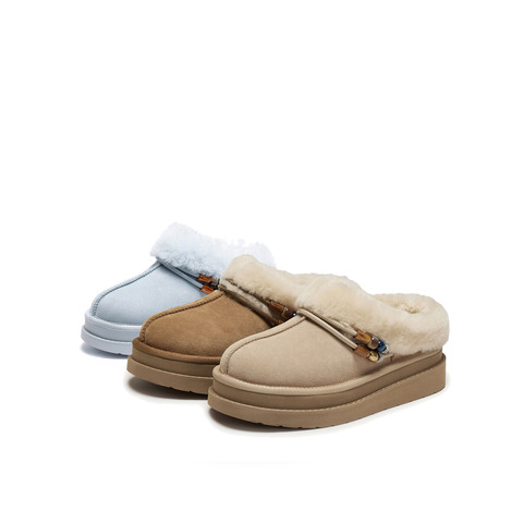 思加图2025冬季新款雪团团雪地靴毛里保暖短靴厚底增高女EIY08DD5