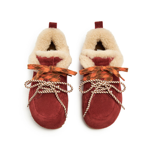 思加图2025冬季新款复古毛毛鞋加绒保暖勃肯鞋休闲鞋女鞋S5090DM5