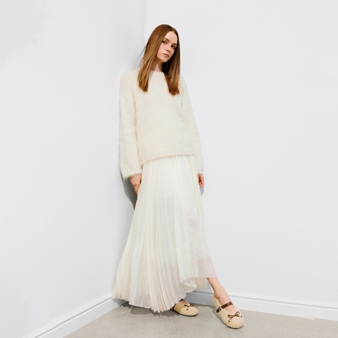 思加图2025冬季新款复古毛毛鞋玛丽珍鞋绒里保暖平底鞋女S1291DQ5