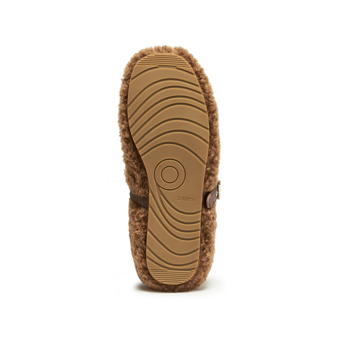 思加图2025冬季新款复古毛毛鞋玛丽珍鞋绒里保暖平底鞋女S1291DQ5