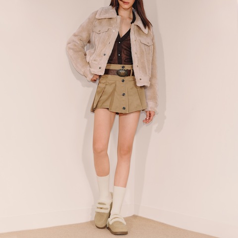 思加图2025冬季新款勃肯鞋毛毛鞋大头鞋厚底加绒半拖鞋女EIM01DH5