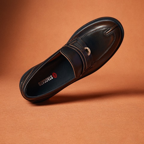 思加图2026春季新款英伦风乐福鞋厚底一脚蹬小皮鞋女单鞋EGB61AA6