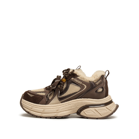 思加图2026春季新款时尚老爹鞋厚底增高运动休闲鞋透气女J6082AM6