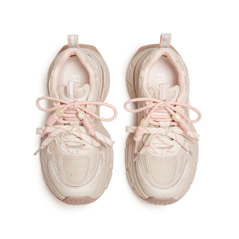 思加图2026春季新款时尚老爹鞋厚底增高运动休闲鞋透气女J6082AM6