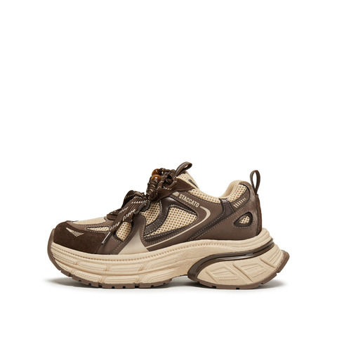 思加图2026春季新款时尚老爹鞋厚底增高运动休闲鞋透气女J6082AM6