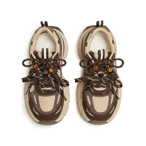 思加图2026春季新款时尚老爹鞋厚底增高运动休闲鞋透气女J6082AM6