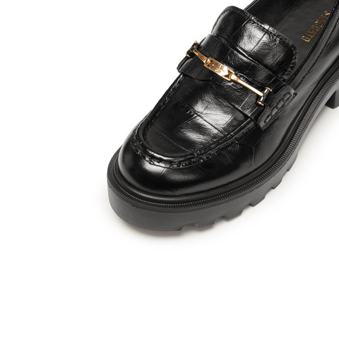 思加图2026春季新款曜金爵士英伦风乐福鞋一脚蹬小皮鞋女EGB55AA6