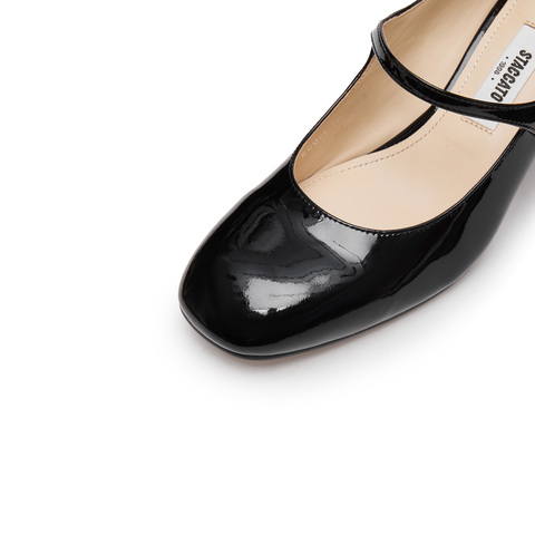 思加图2026春季新款樱桃甜心玛丽珍鞋粗跟浅口单鞋女皮鞋ECQ01AQ6