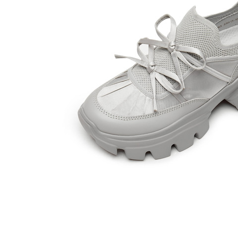 思加图2026春季新款蝴蝶岛老爹鞋厚底增高休闲鞋透气女鞋ECE83AM6