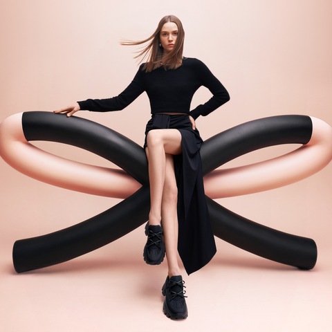 思加图2026春季新款蝴蝶岛老爹鞋厚底增高休闲鞋透气女鞋ECE83AM6