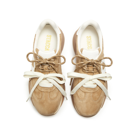 思加图2026春季新款百搭复古德训鞋阿甘鞋厚底运动休闲鞋Y2322AM6