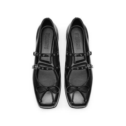 思加图2026春季新款玛丽珍鞋芭蕾舞鞋奶油鞋浅口女单鞋S6821AQ6