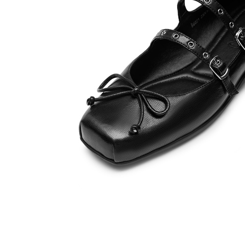 思加图2026春季新款玛丽珍鞋芭蕾舞鞋奶油鞋浅口女单鞋S6821AQ6