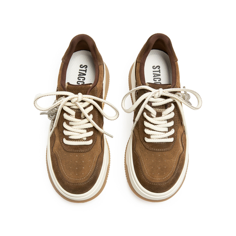 思加图2026春季新款百搭板鞋厚底增高运动休闲鞋小白鞋女L0063AM6