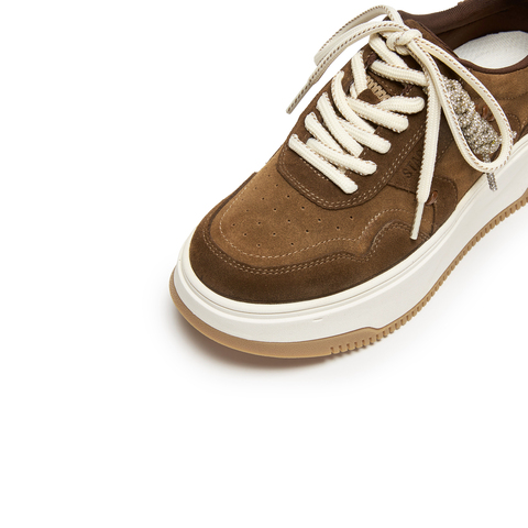 思加图2026春季新款百搭板鞋厚底增高运动休闲鞋小白鞋女L0063AM6