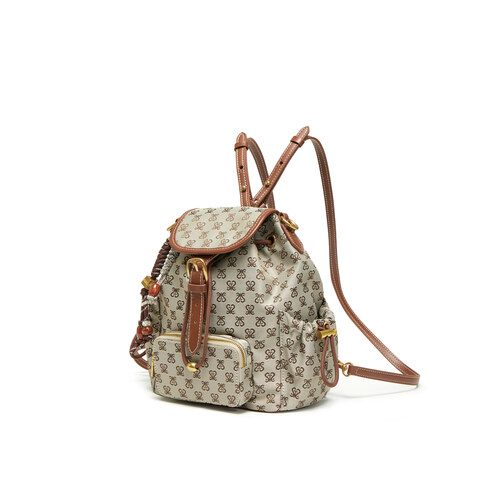 思加图2026春季新款复古老花双肩包单肩包多功能背提包X8389AX6