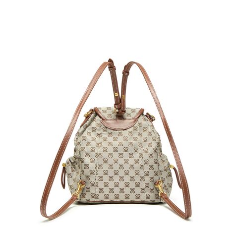 思加图2026春季新款复古老花双肩包单肩包多功能背提包X8389AX6