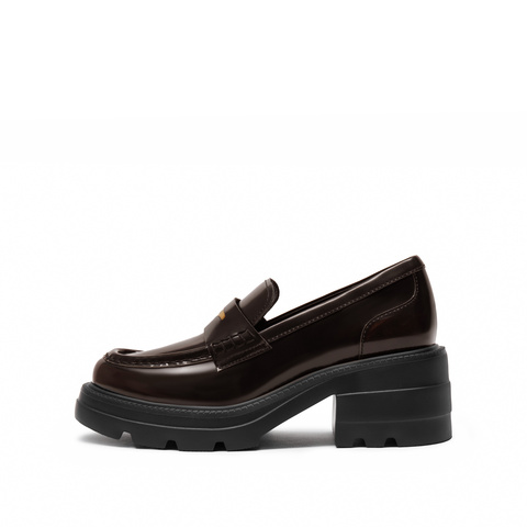 思加图2026春季新款小海鸥爵士乐福鞋小皮鞋厚底一脚蹬女EEZ22AA6