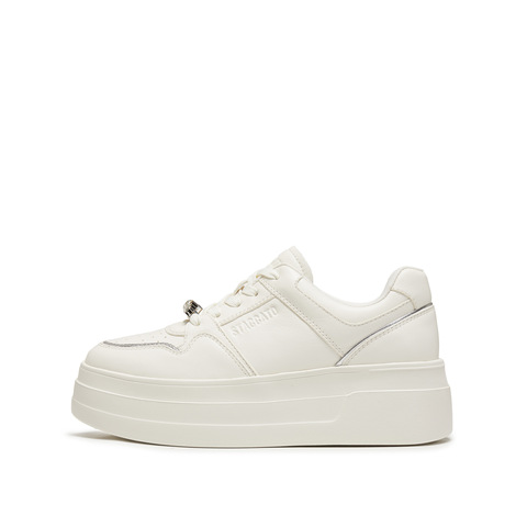 思加图2026春季新款百搭小白鞋板鞋厚底增高运动休闲鞋女A3832AM6